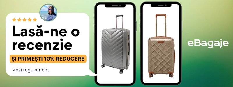 Reducere 10 la suta eBagaje pentru recenzie clienti bagaje
