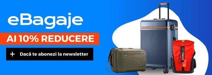 Reducere 10 la suta eBagaje abonare newsletter oferte bagaje